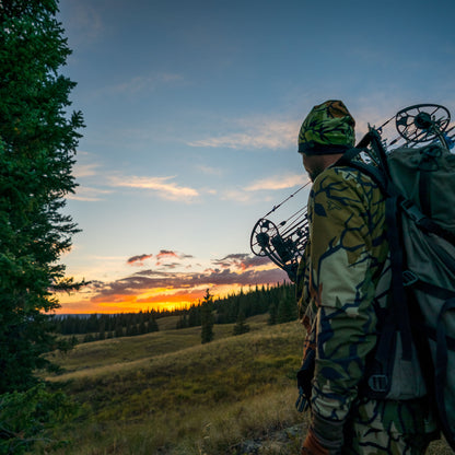 bowhunting scene in predator camo